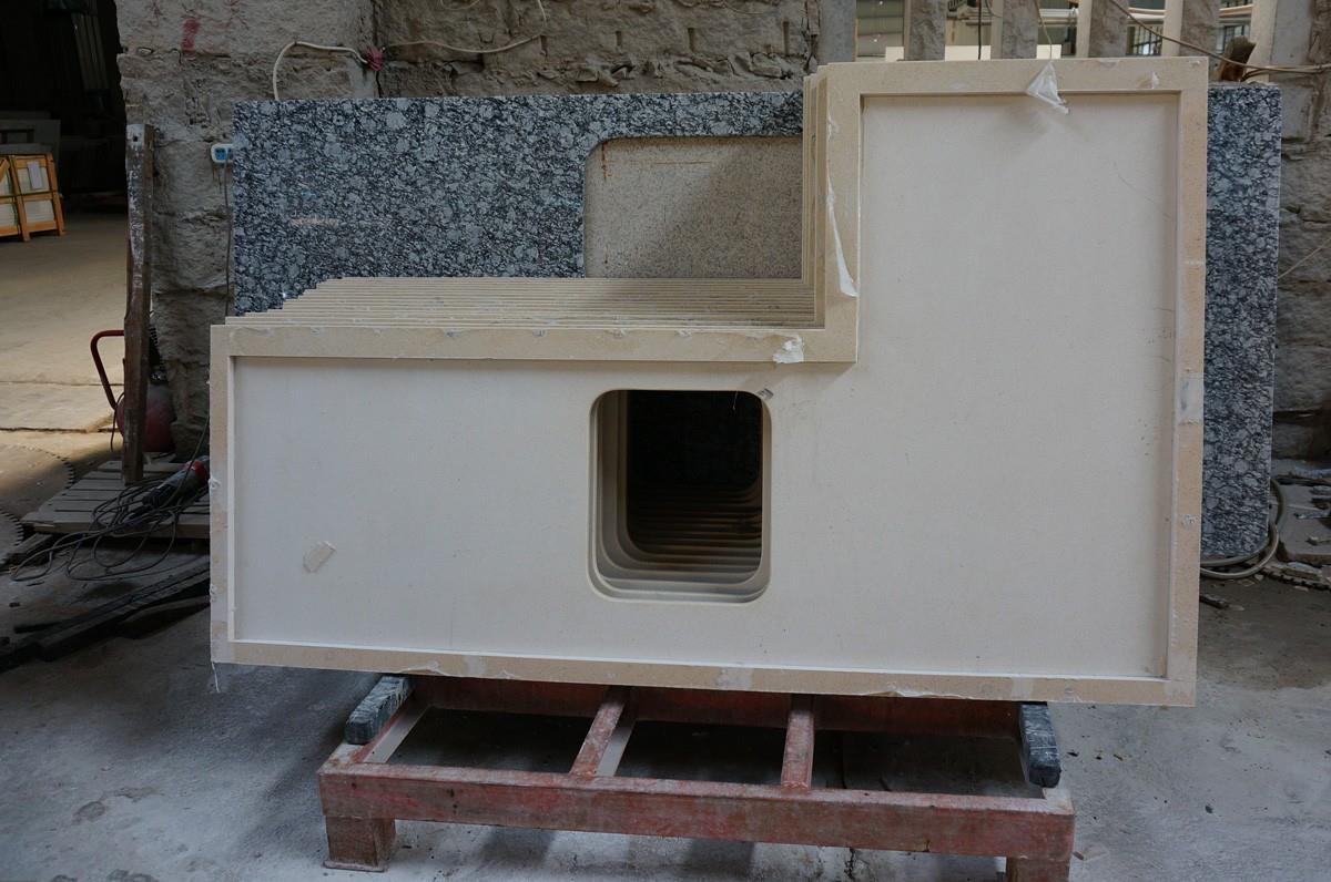 taulell de cuina de quars beix