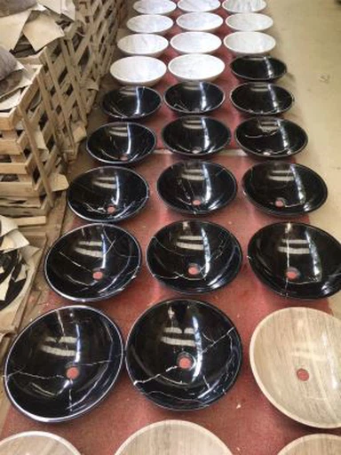 Bany de lavabo de marbre negre de la Xina