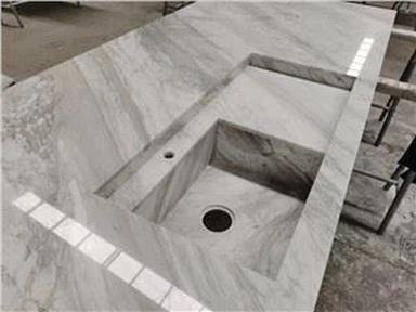 Taulell de cuina de marbre blanc Volakas