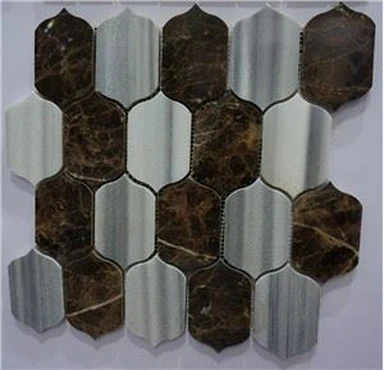 Mosaic de marbre de lotus de lli heirloom