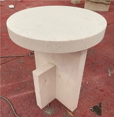 Taula auxiliar de marbre beix